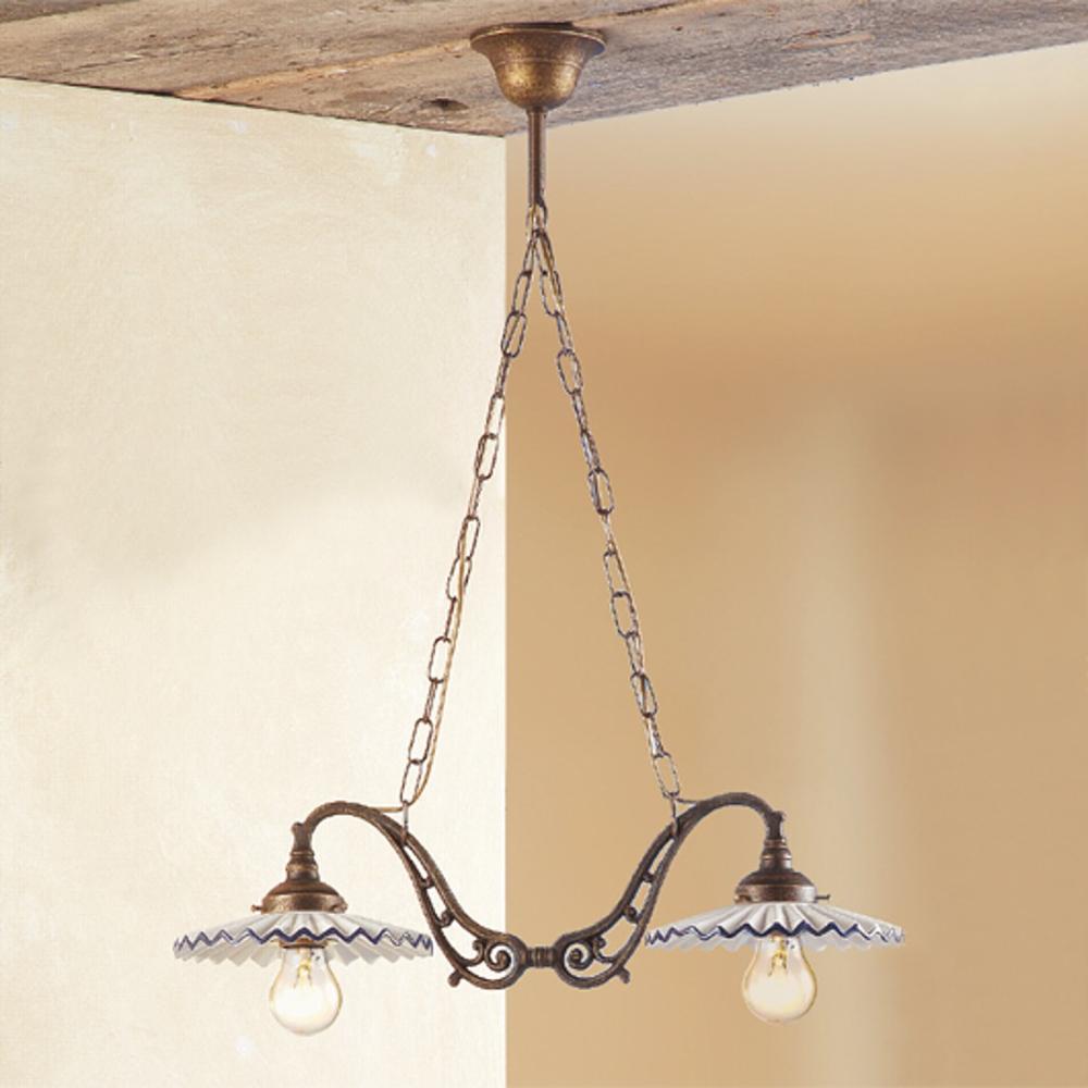 stredomorsky luster rustikalna keramicka klasicka lampa zavesna jedalensky stol kuchyna obyvacka kovana elegantna vidiecka chata obcianska rucne malovane lampy lameridiana talianska toskanska.jpg